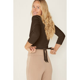 Bamboo Ballet Wrap Cardi - Cocoa