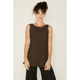 Bamboo A-Line Singlet - Cocoa