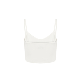 Bamboo Crop Layering Singlet - Cream