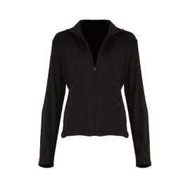 Bamboo Long Sleeve Zipper Top - Black
