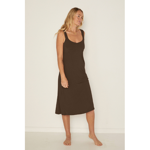 Bamboo Essential Dress - Cocoa - without pockets