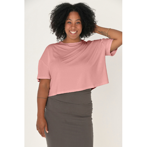 Bamboo Lounge Tee - Pink Clay