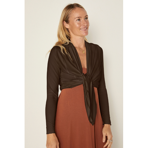 Bamboo Mid Cardigan - Cocoa