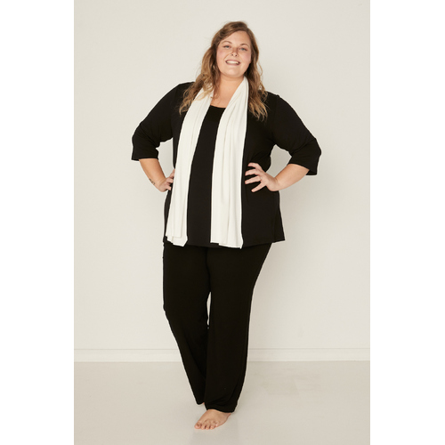 Bamboo Straight Leg Pant - Black