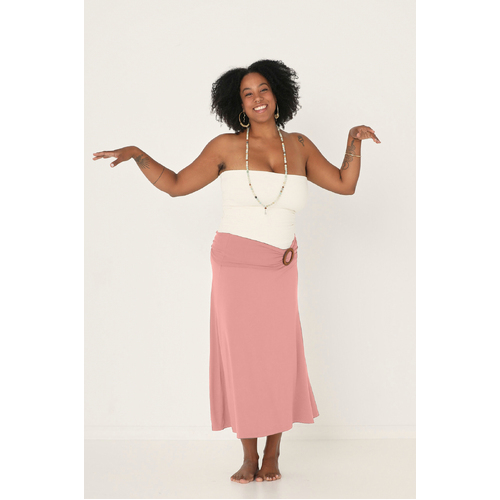 Bamboo Swishy Skirt - Pink Clay