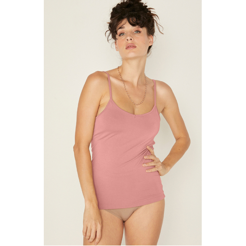 Bamboo Body Singlet 2.0 - Pink Clay